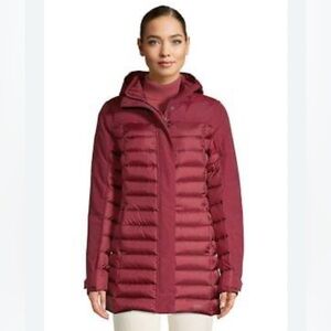 New!  Lands End Squall Down Insulated Hooded Coat winter snow‎